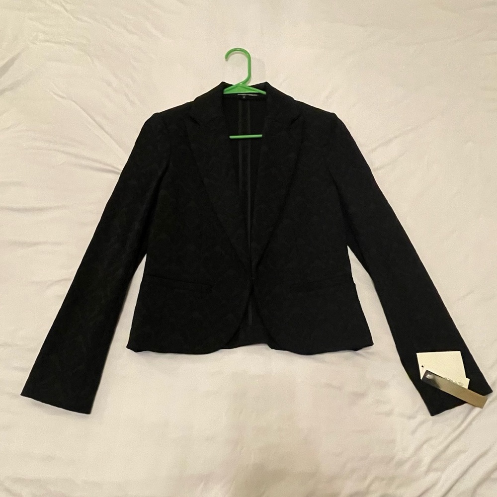 Blazer - Black Velvet Embossed
